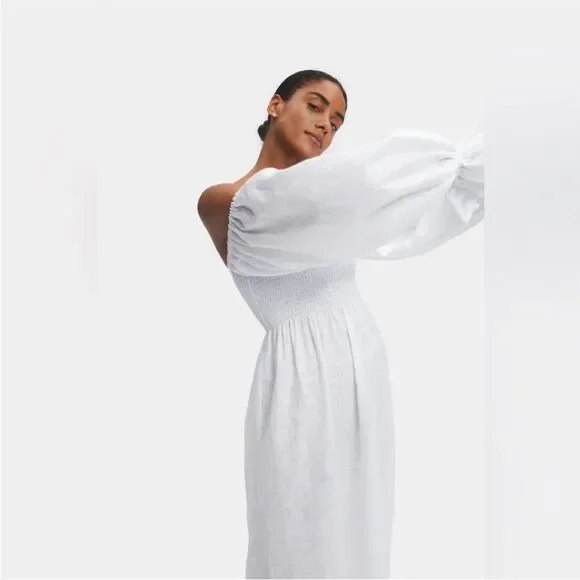 NWT Sleeper SL002AL Atlanta Off-Shoulder Lounge Midi Dress $320 - Picture 6 of 9